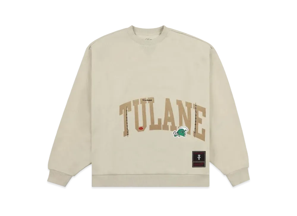 Travis Scott x M&N x Tulane University Crewneck "Ivory"