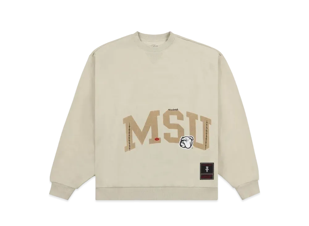 Travis Scott x M&N x Mississippi State University Crewneck "Ivory"