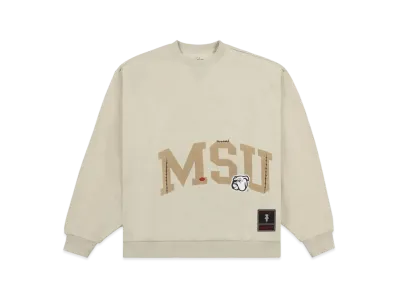 Travis Scott x M&N x Mississippi State University Crewneck "Ivory"