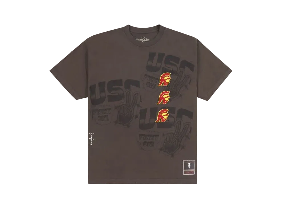 Travis Scott x M&N x USC Seal Tee "Brown"