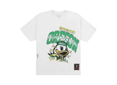 Travis Scott x M&N x University Of Oregon Handdrawn Tee "White"
