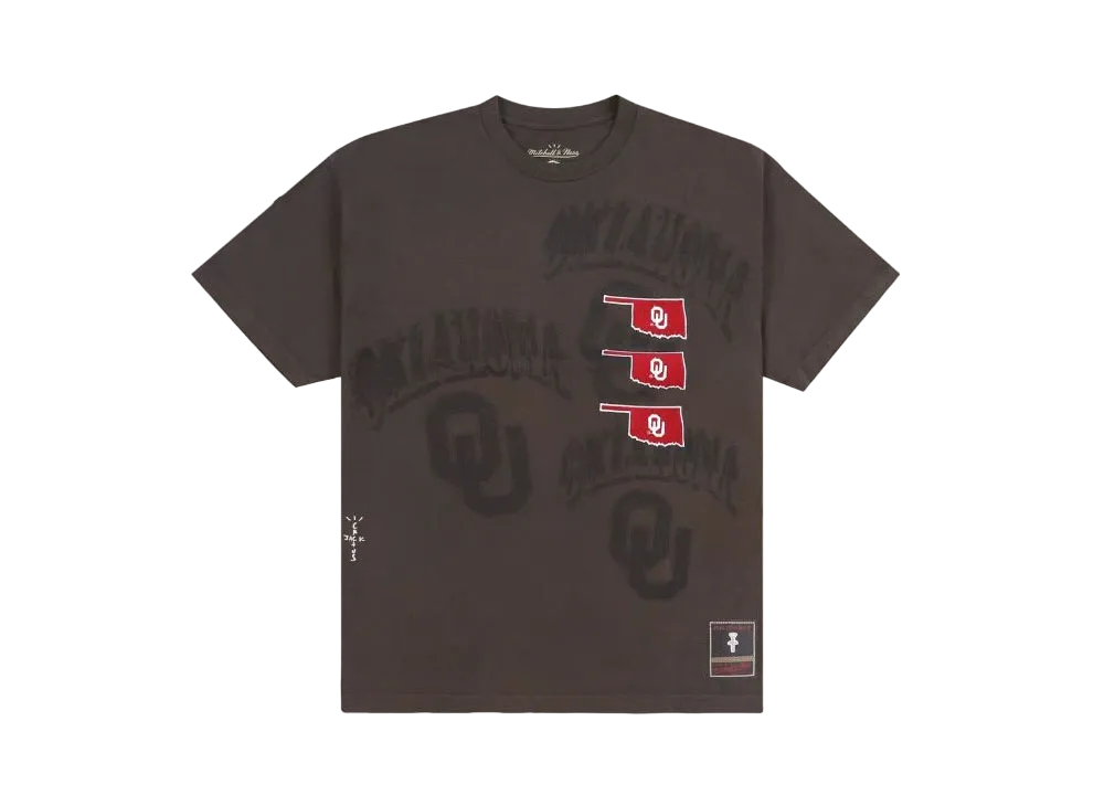 Travis Scott x M&N x University Of Oklahoma Seal Tee "Brown"