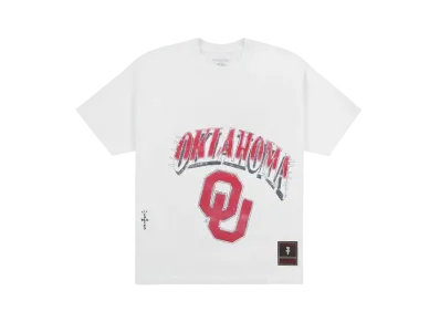 Travis Scott x M&N x University Of Oklahoma Handdrawn Tee "White"