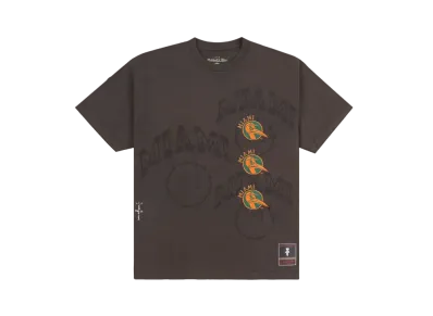 Travis Scott x M&N x University Of Miami Seal Tee "Brown"