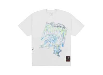 Travis Scott x M&N x University Of KentUCky Handdrawn Tee "White"