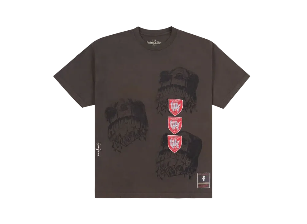 Travis Scott x M&N x University Of Houston Seal Tee "Brown"