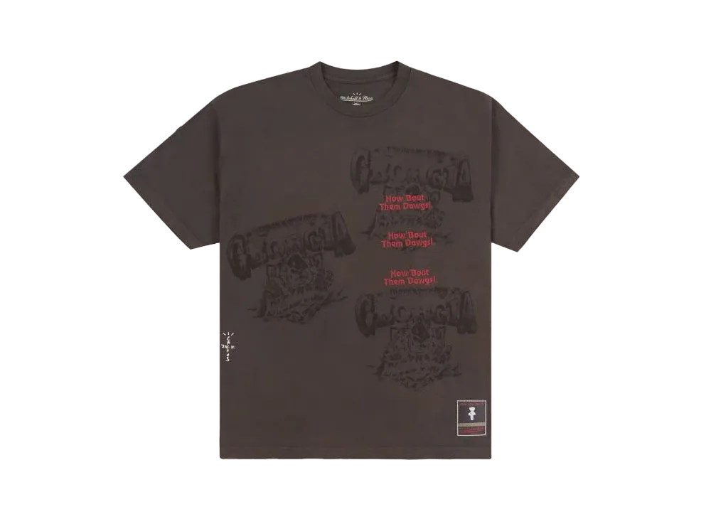 Travis Scott x M&N x University Of Georgia Seal Tee "Brown"