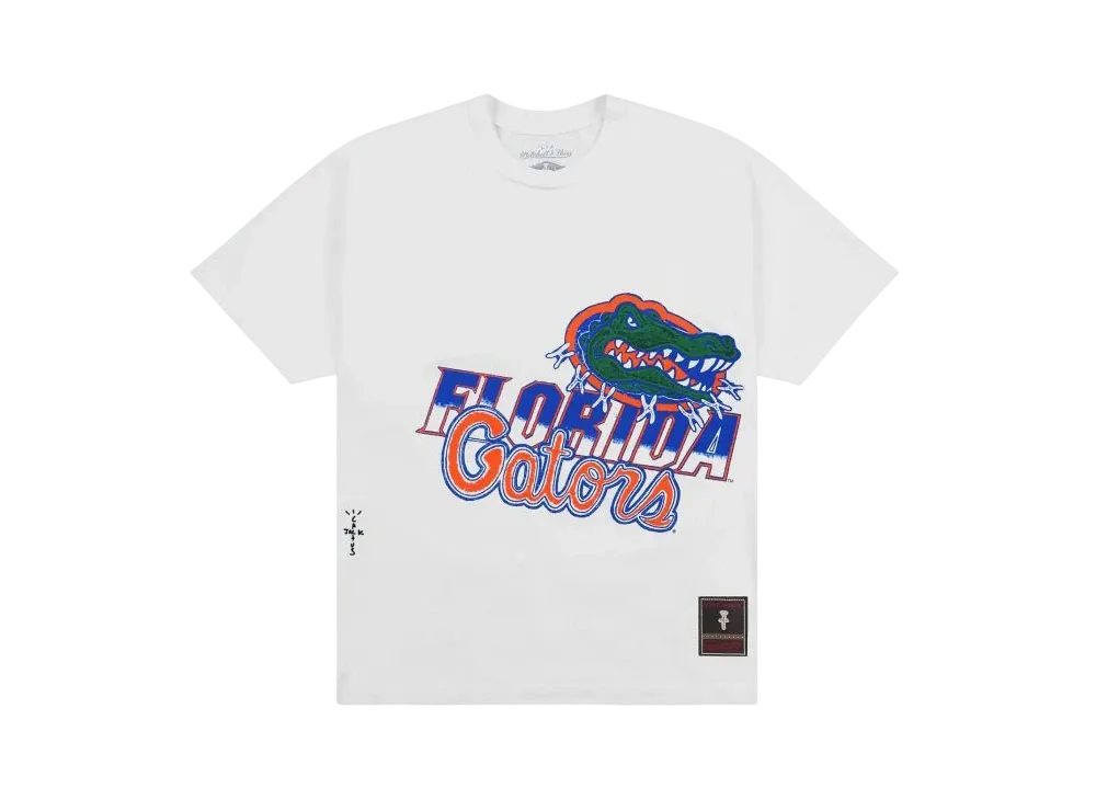 Travis Scott x M&N x University Of Florida Handdrawn Tee "White"