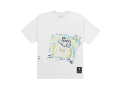 Travis Scott x M&N x Southern University Handdrawn Tee "White"