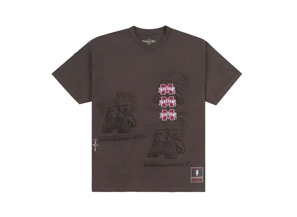 Travis Scott x M&N x Mississippi State University Seal Tee "Brown"