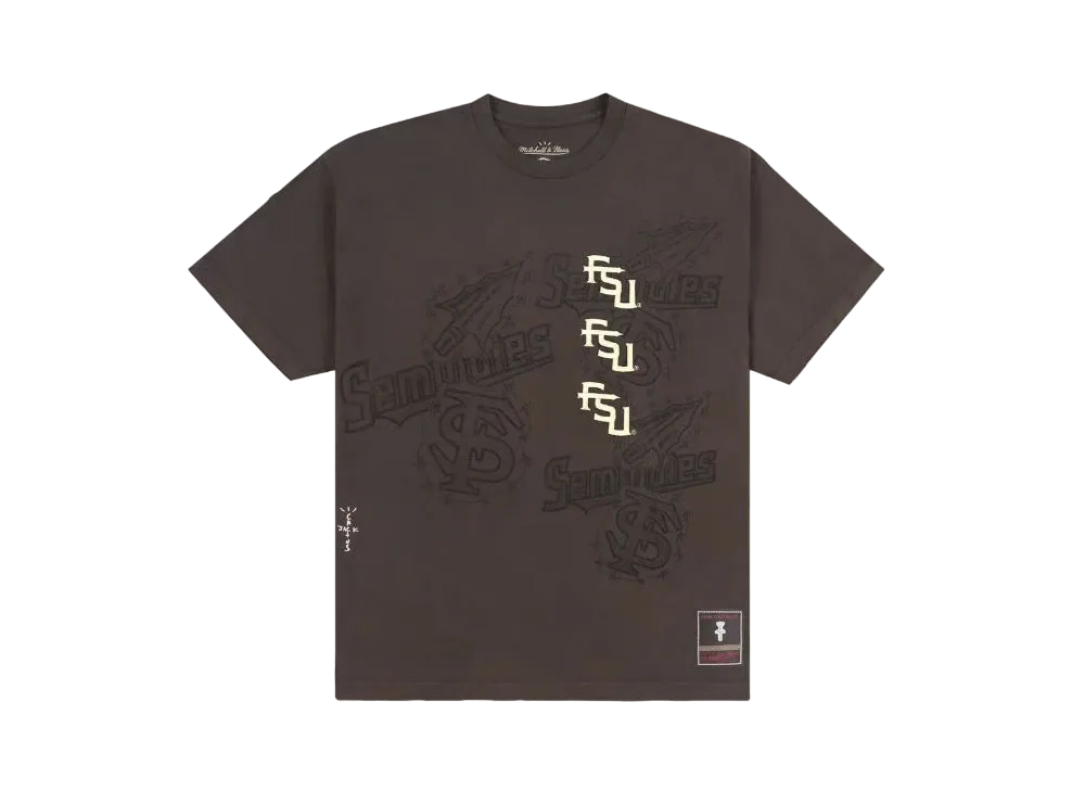 Travis Scott x M&N x Florida State University Seal Tee "Brown"