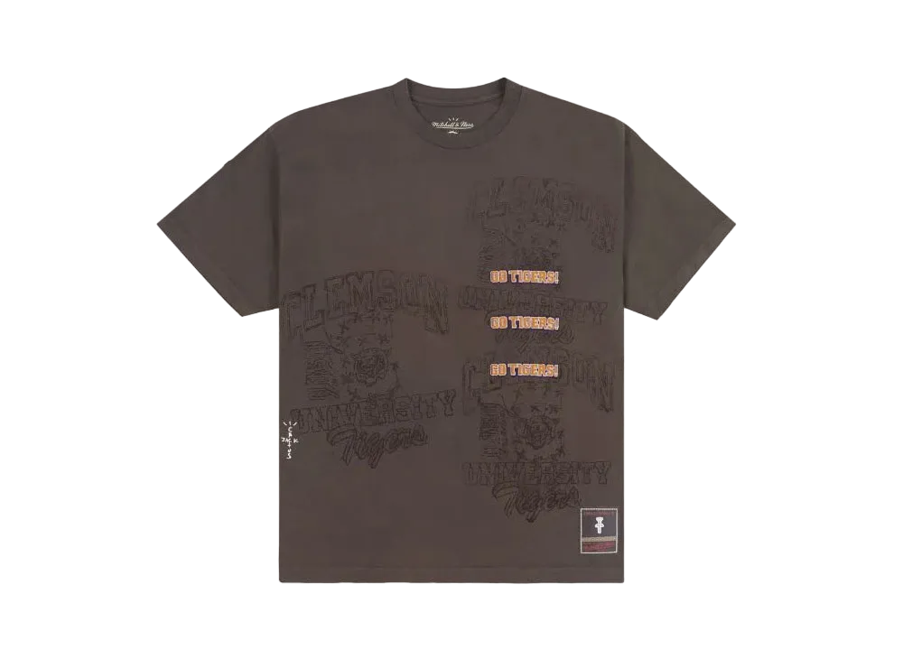 Travis Scott x M&N x Clemson University Seal Tee "Brown"