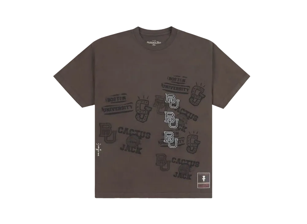 Travis Scott x M&N x Boston University Seal Tee "Brown"