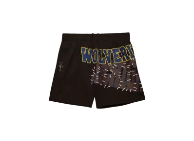 Travis Scott x M&N x University Of Michigan Shorts "Brown"
