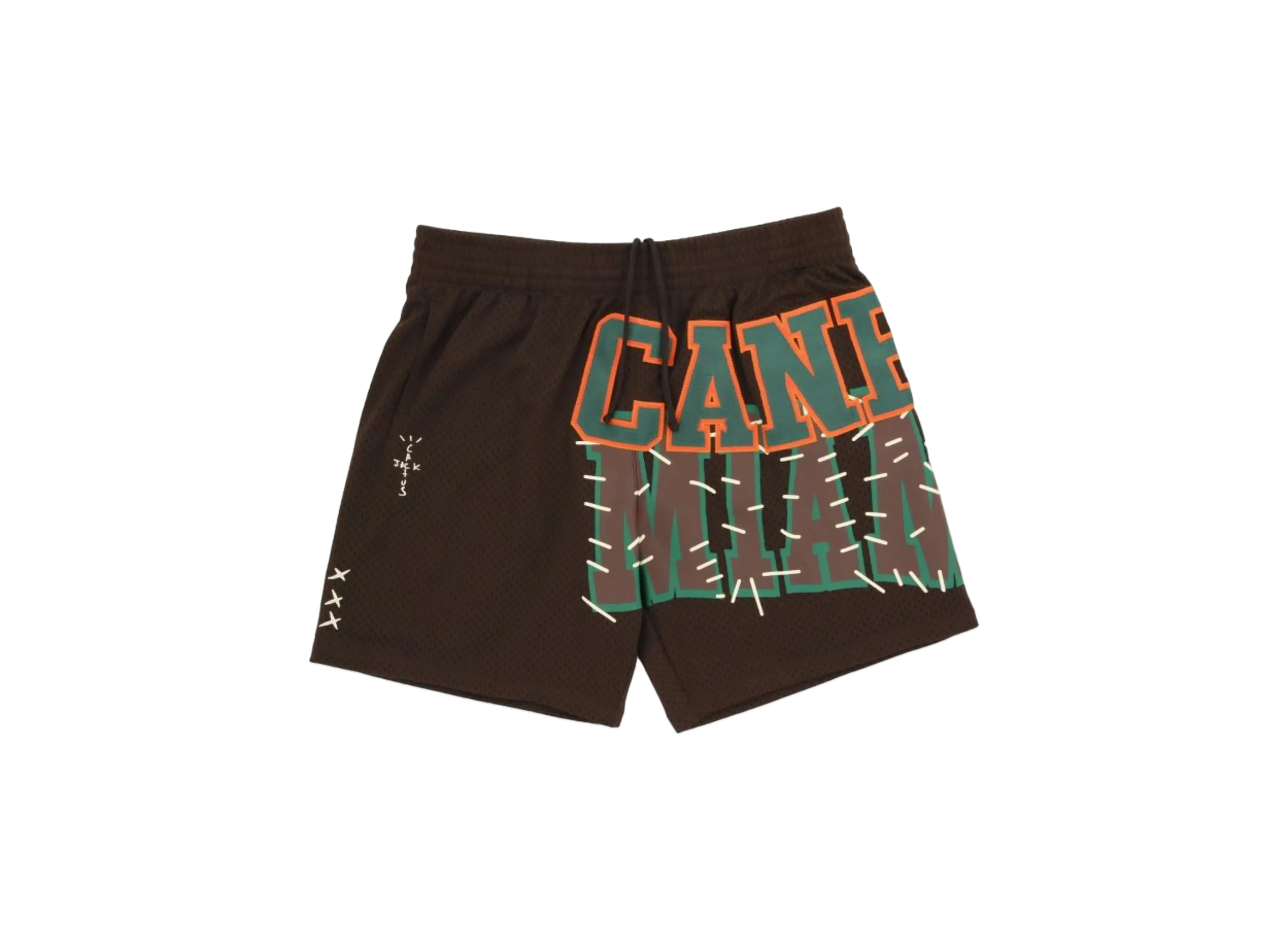 Travis Scott x M&N x University Of Miami Shorts "Brown"