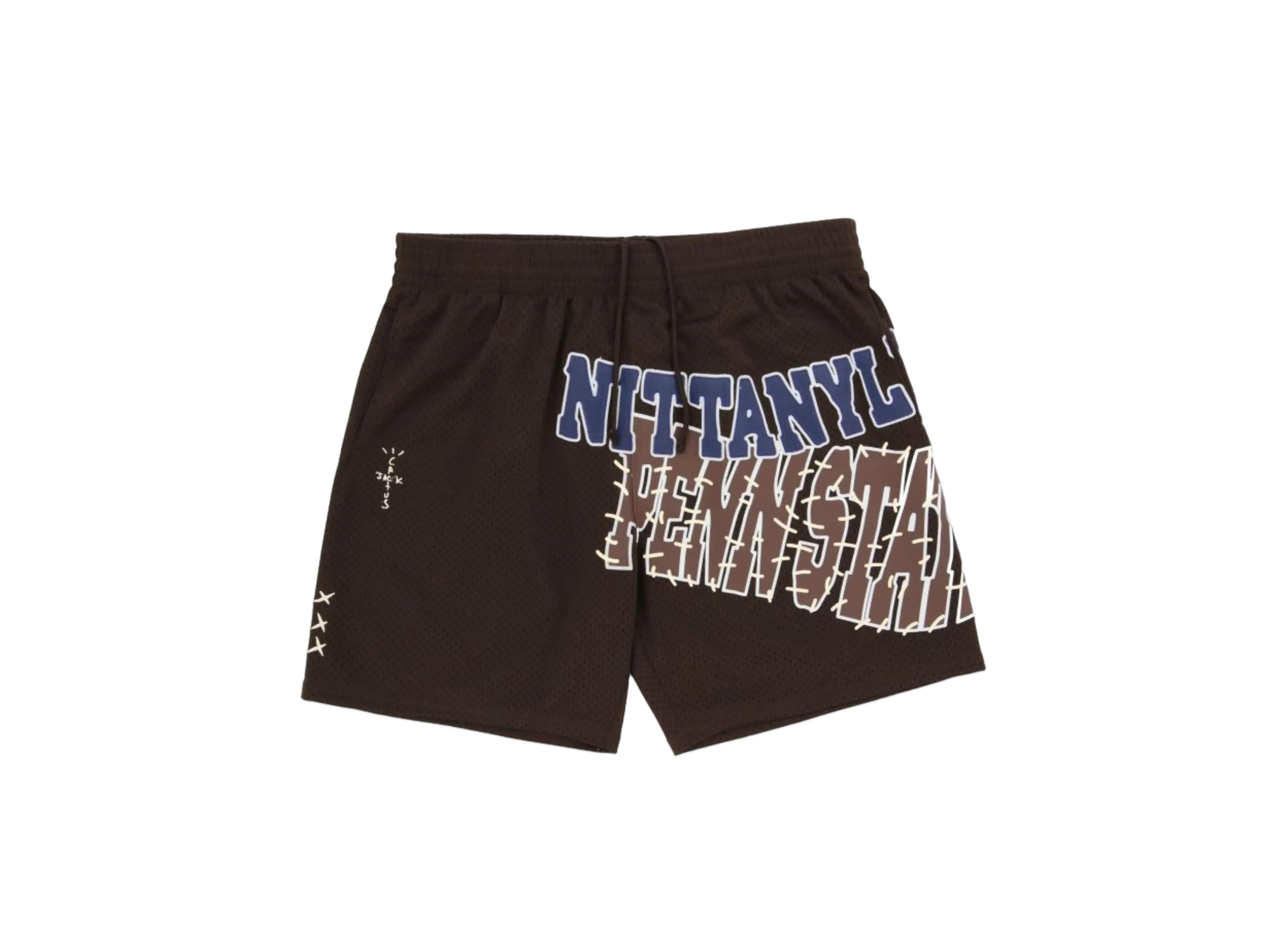 Travis Scott x M&N x Penn State University Shorts "Brown"
