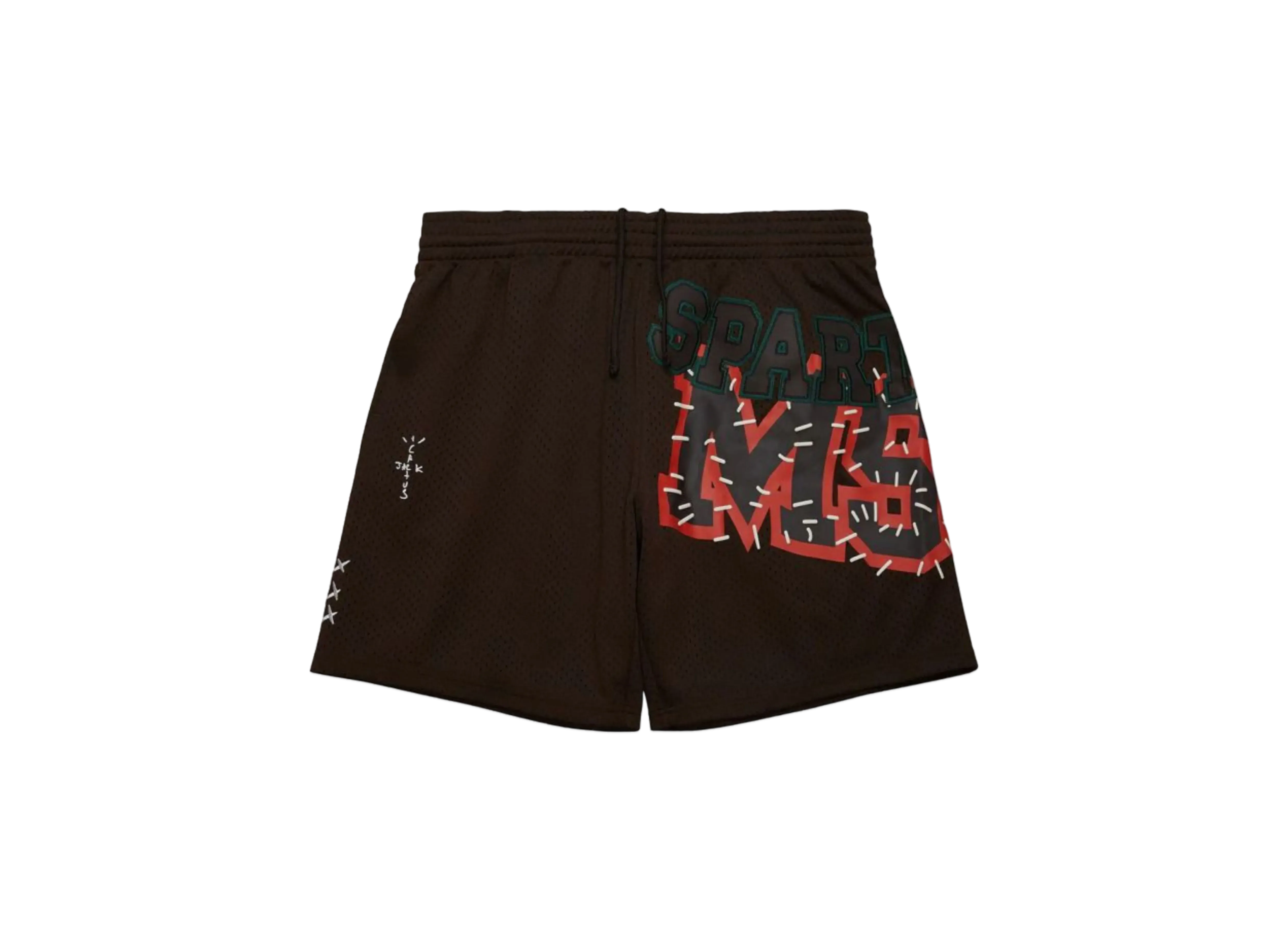 Travis Scott x M&N x Michigan State University Shorts "Brown"