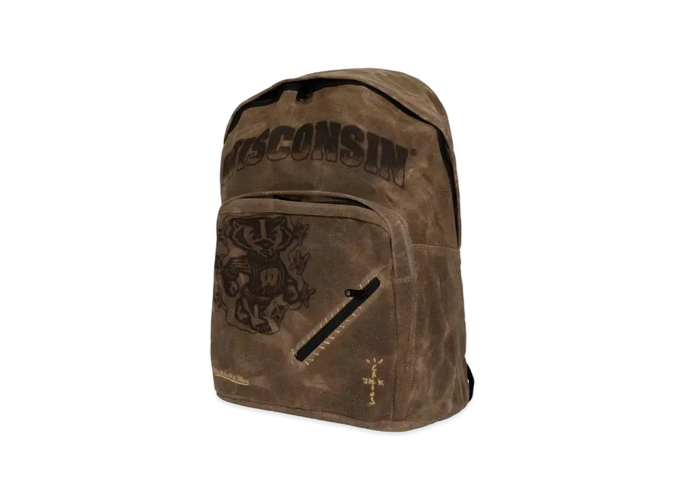 Travis Scott x M&N x University Of Wisconsin Backpack "Beige"