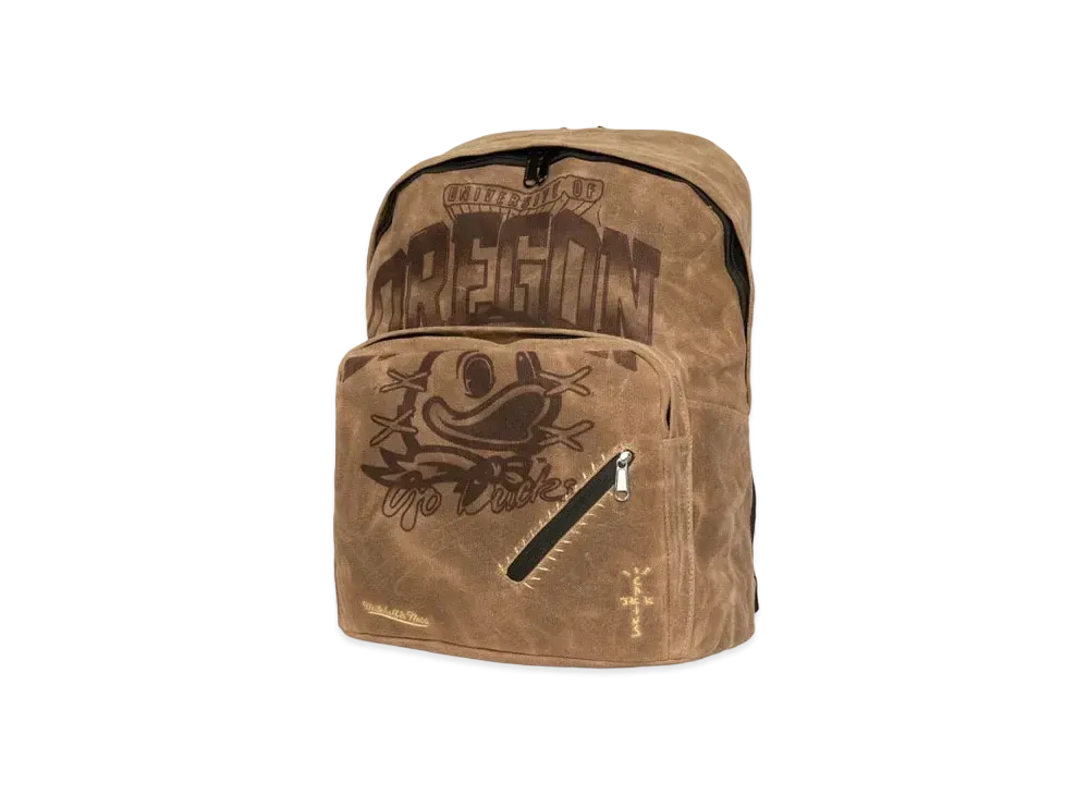 Travis Scott x M&N x University Of Oregon Backpack "Beige"