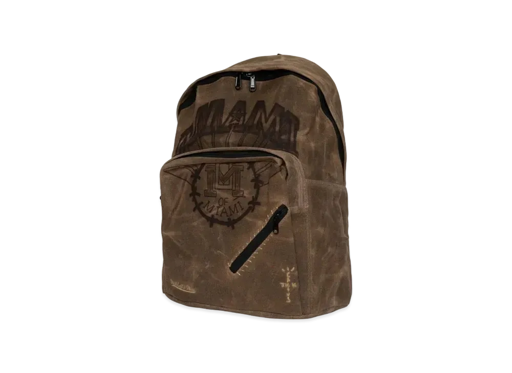Travis Scott x M&N x University Of Miami Backpack "Beige"