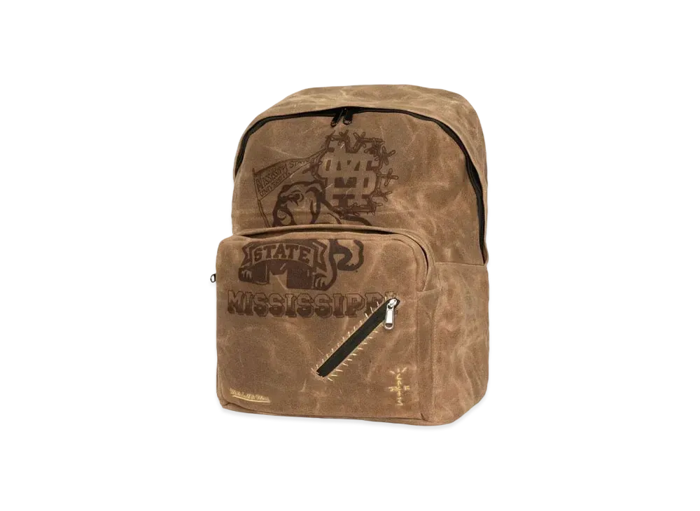 Travis Scott x M&N x Mississippi State University Backpack "Beige"