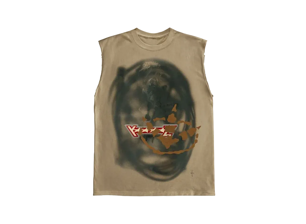 Travis Scott Sprayed Shirt Muscle Tank "Beige"