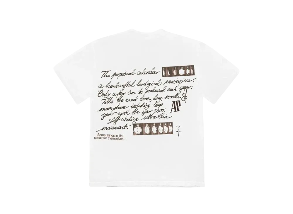 Travis Scott Cactus Jack x Audemars Piguet Perpetual Calendar Tee "White"