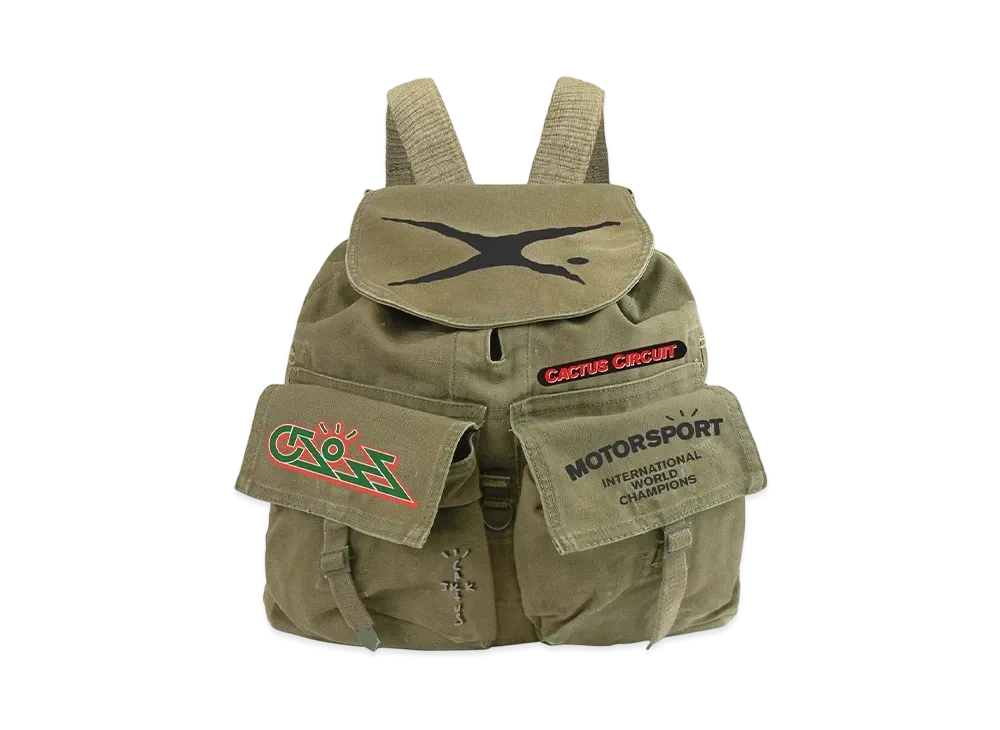 Travis Scott Cactus Jack Canvas Backpack "Olive"