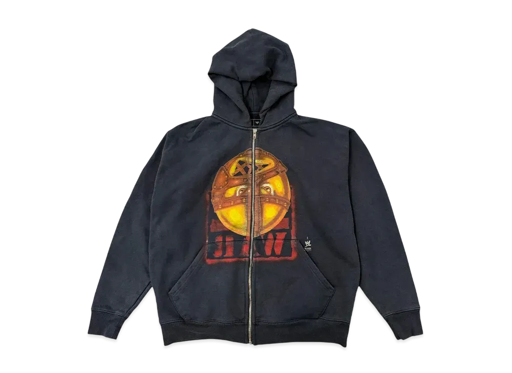 Travis Scott Cactus Jack x WWE Mankind Zip Hoodie "Black"