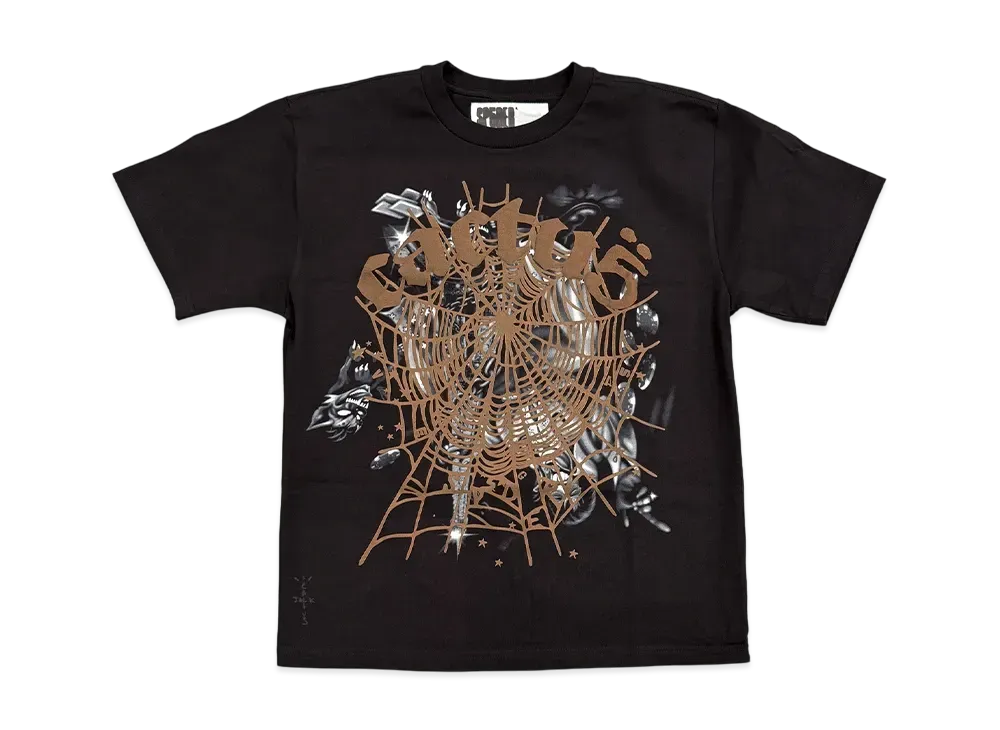 Travis Scott Cactus Jack x Sp5Der Airbrush Tee "Black"