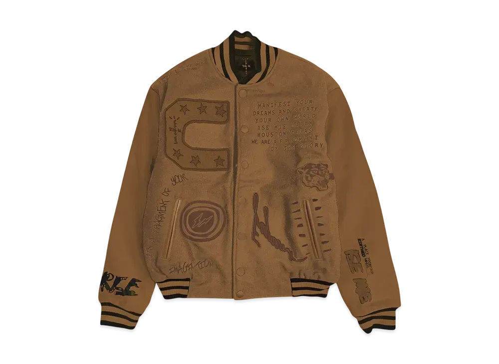 Travis Scott Cactus Jack x Fragment Manifest Varsity Jacket Redux "Khaki"