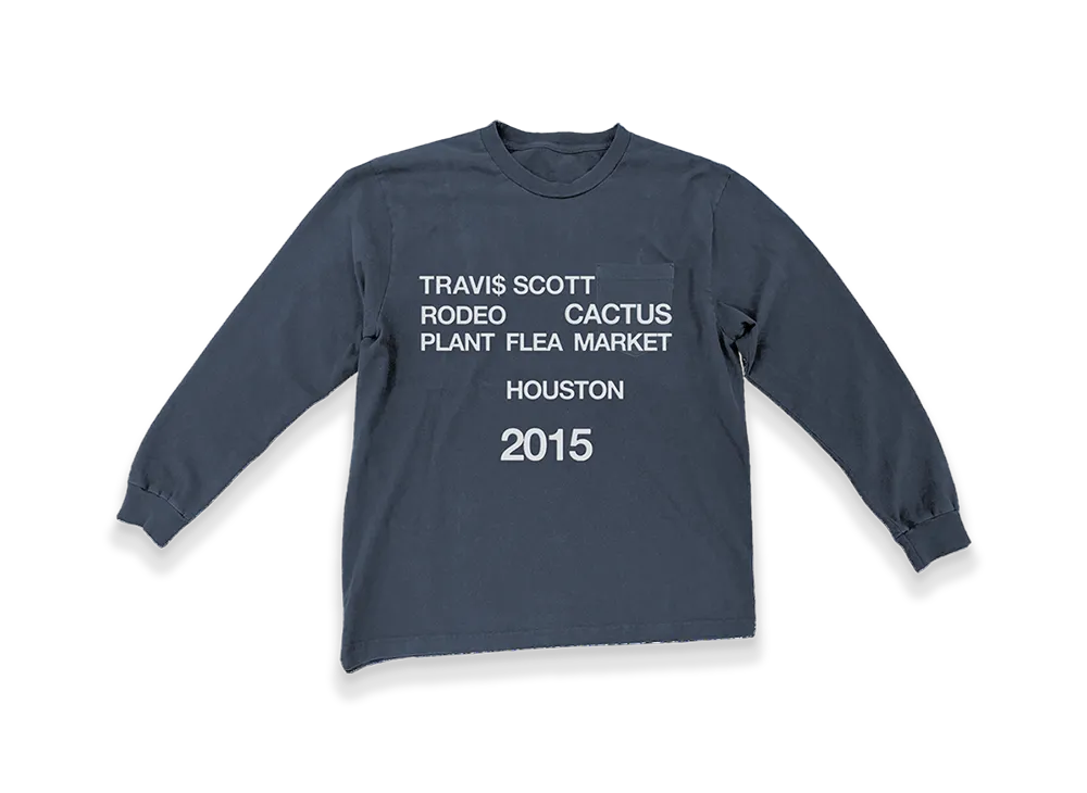Travis Scott Cactus Jack x RODEO Cpfm 2015 L/S Tee "Navy"