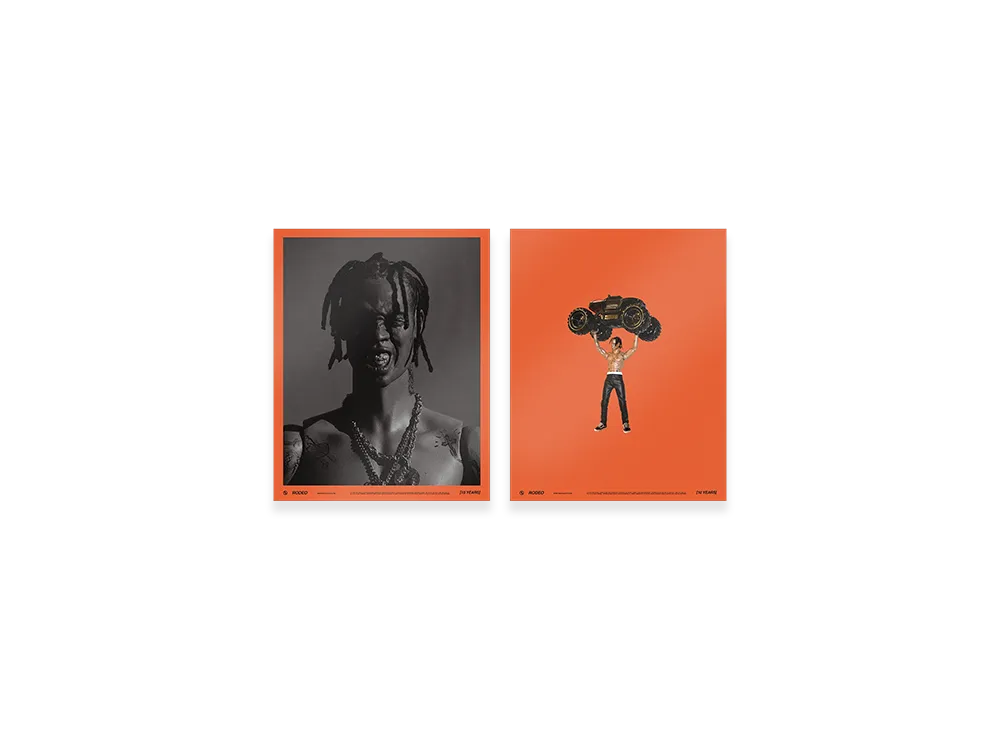 Travis Scott Cactus Jack x RODEO 10 Years Poster Pack I "Multi"