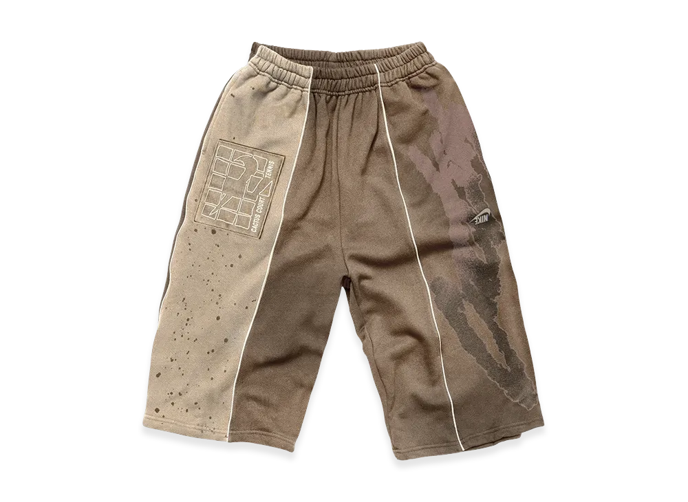 Travis Scott Cactus Jack x Nike Cactus Court Paneled Long Sweatshorts "Brown"