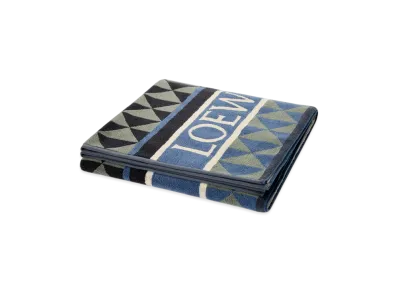 LOEWE Towel "Navy Blue/Multicolor"