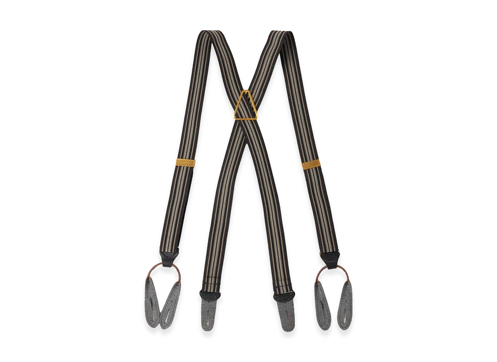 T.T Taiga Takahashi LOT.005 Suspender "Multi Stripe Black"