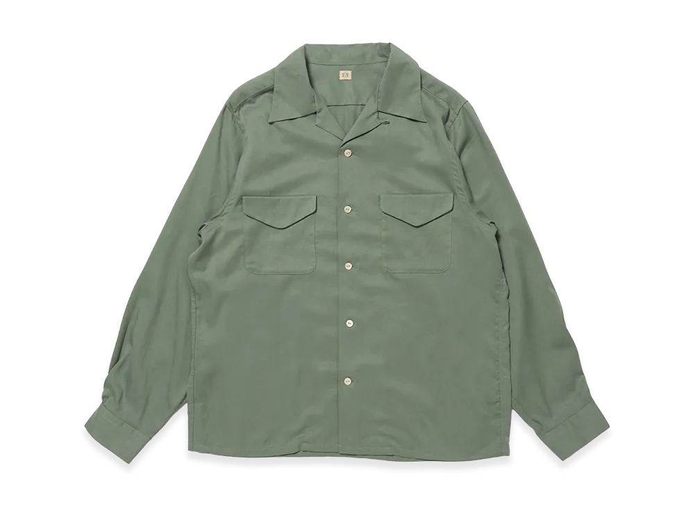 T.T Taiga Takahashi LOT.101 Open Collar Shirt "Sage Green"