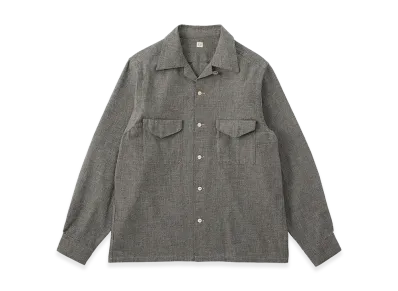 T.T Taiga Takahashi LOT.101 Open Collar Shirt "Ivory Black"