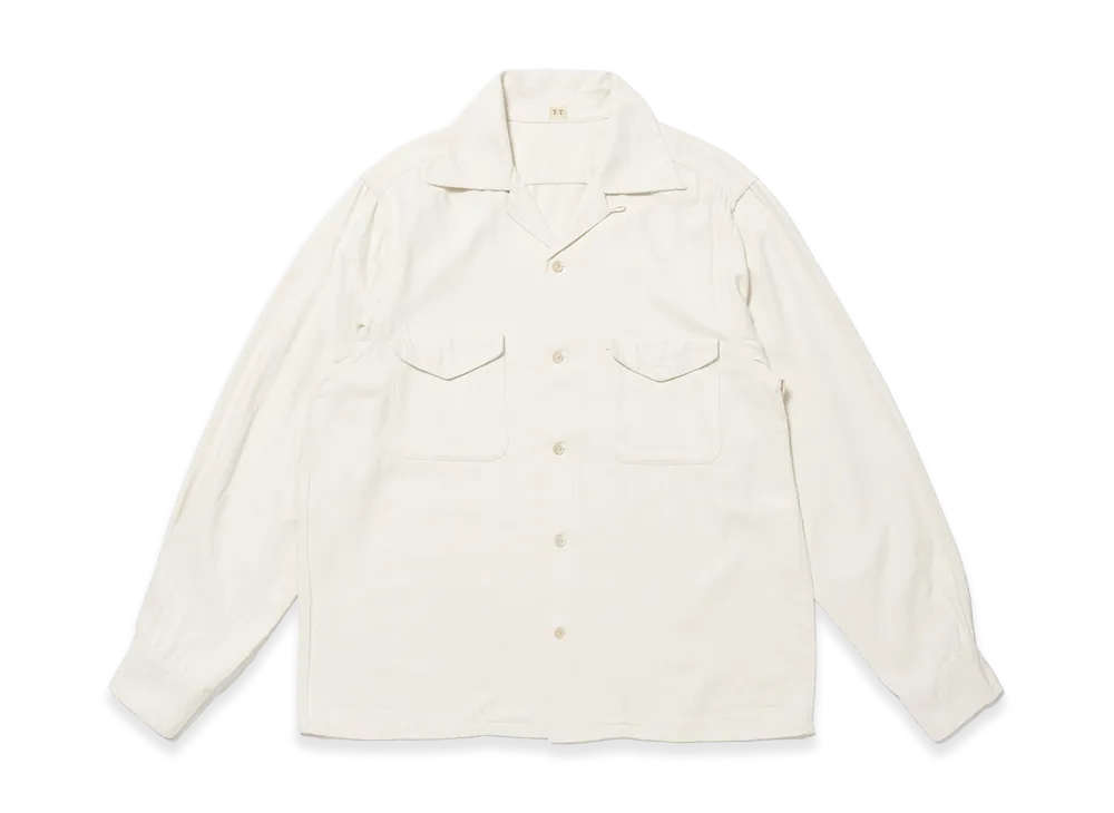 T.T Taiga Takahashi LOT.101 Open Collar Shirt "Ivory"