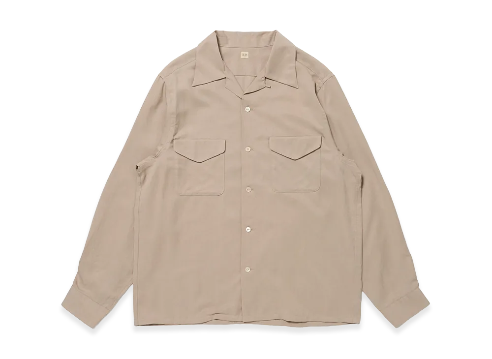 T.T Taiga Takahashi LOT.101 Open Collar Shirt "Beige"