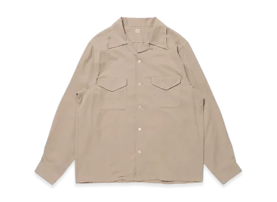 T.T Taiga Takahashi LOT.101 Open Collar Shirt "Beige"