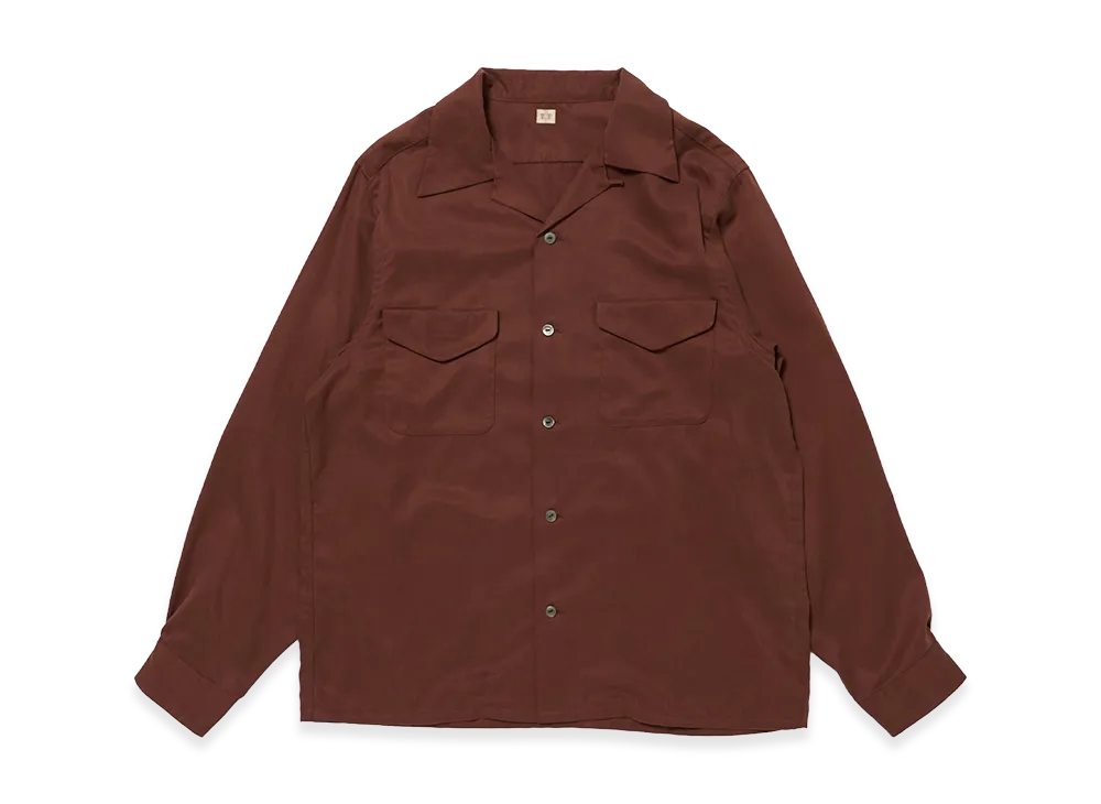 T.T Taiga Takahashi LOT.101 Open Collar Shirt "Brown"