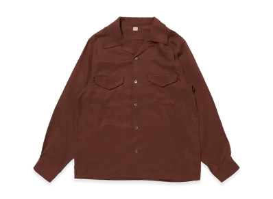 T.T Taiga Takahashi LOT.101 Open Collar Shirt "Brown"