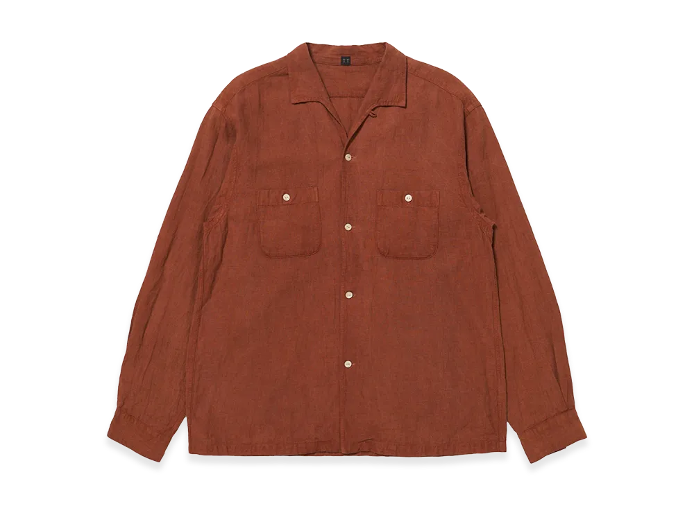 T.T Taiga Takahashi LOT.102 Sir Guy Shirt "Techi Tree Dyed Brown"