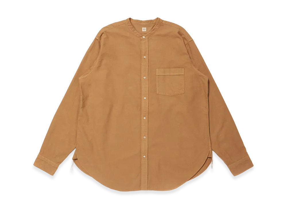 T.T Taiga Takahashi LOT.104 Band Collar Shirt "Camel"