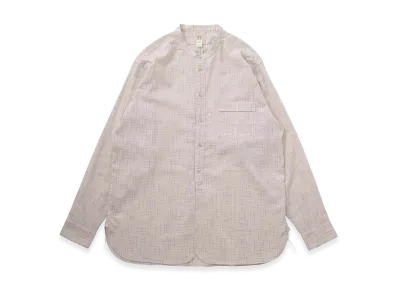 T.T Taiga Takahashi LOT.104 Band Collar Shirt "Heather Ivory"