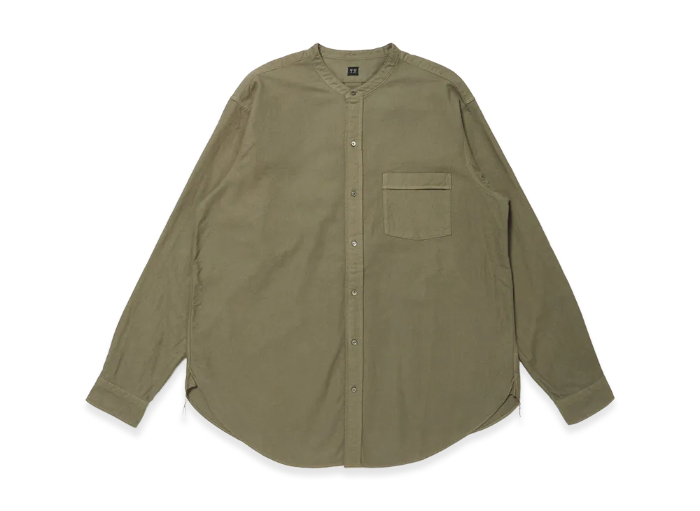 T.T Taiga Takahashi LOT.104 Band Collar Shirt "Sage Green"