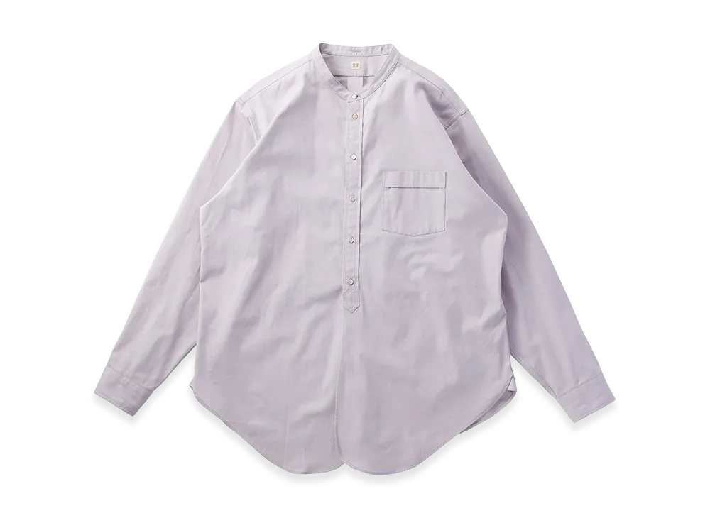 T.T Taiga Takahashi LOT.104 Band Collar Shirt "Purple Gray"