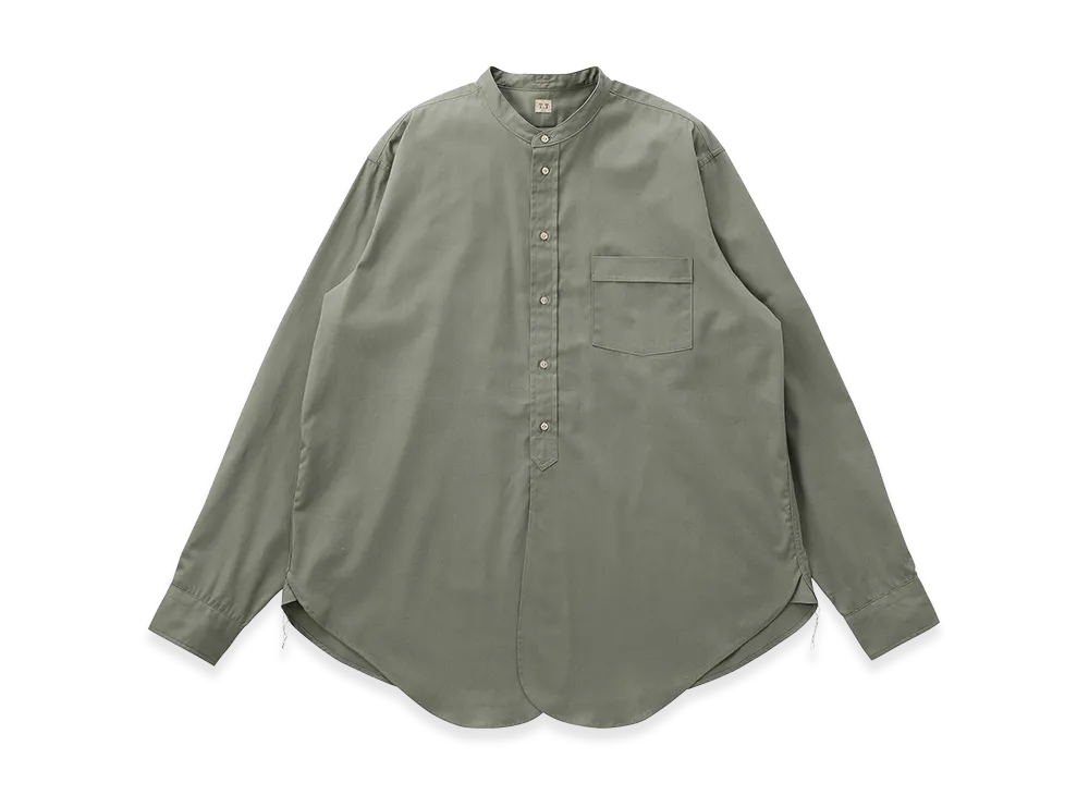 T.T Taiga Takahashi LOT.104 Band Collar Shirt "Olive Green"