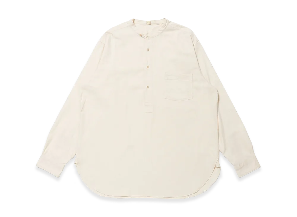 T.T Taiga Takahashi LOT.105 Band Collar Shirt P/O "Ivory"